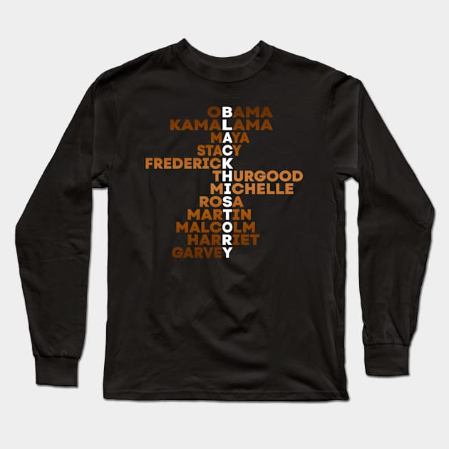 Black History Month Awareness Proud African American Long Sleeve T-Shirt by John green